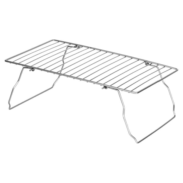 GRÅ METAL FOLDBAR KØKKENHYLDE, BORDPLADEORGANIZER, STATIV