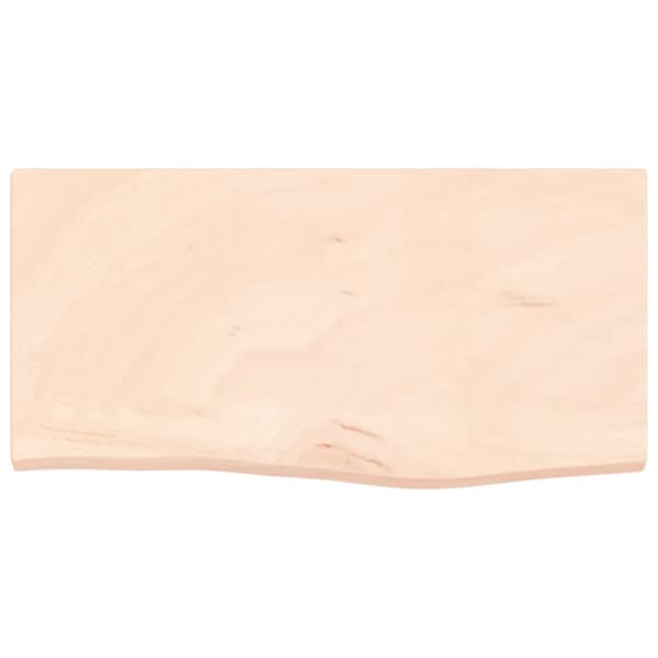 vidaXL hylde, 60x30x2 cm, ubehandlet massivt egetræ
