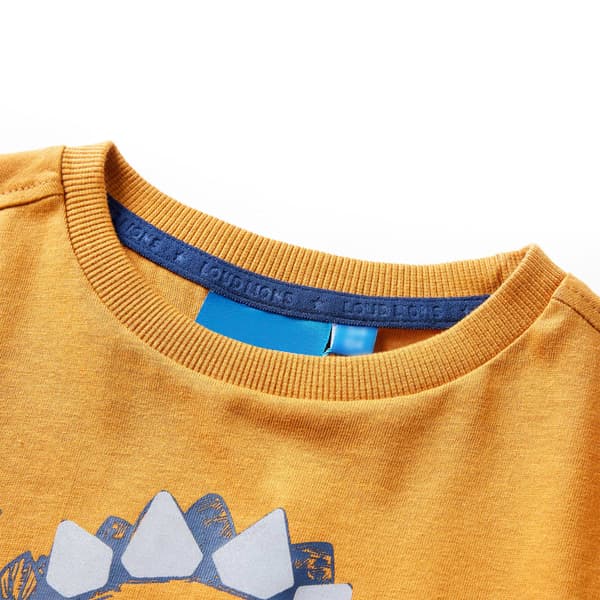 Barn långärmad T-shirt, mörk ockra, 104