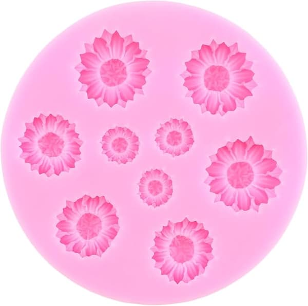 Silikonform för prästkrageblomma, fondant, sockerpasta
