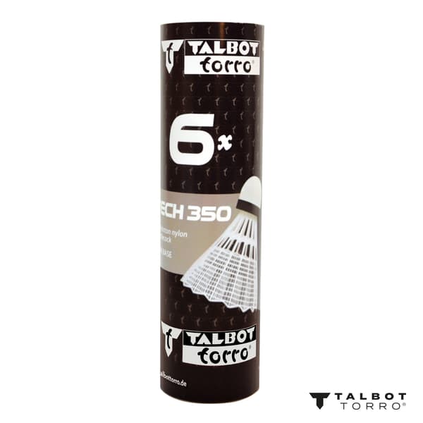 TALBOT TORRO Tech 350 Medium Badminton Badmintonbollar 6 st - Vita