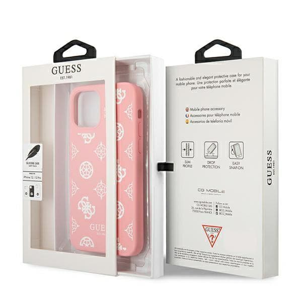Guess Peony Collection iPhone 12 Pro Max-skal, rosa