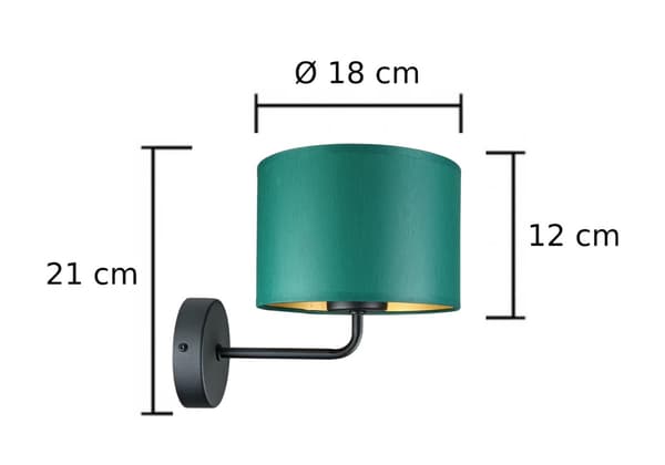 Seinävalaisin 1xE27 Nia Vihreä