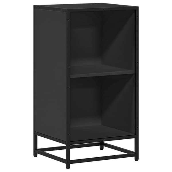 vidaXL bogreol, sort, 40x35x76 cm, træbaseret materiale