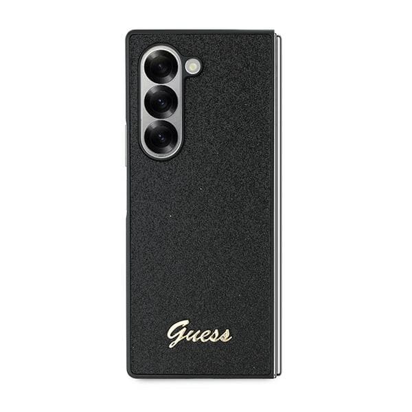 Guess 4G Glitter Script-skal till Galaxy Z Fold6, svart