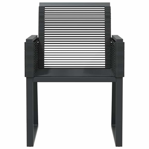 vidaXL havestole, sæt med 4, sort, polyrattan