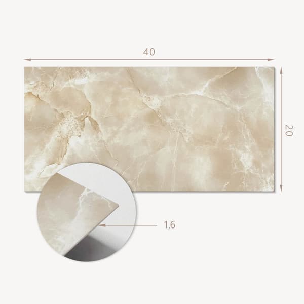 Vinyylilaattojen pakkaus keittiöaiheella Elegant Marble Structure 10x40x20 cm