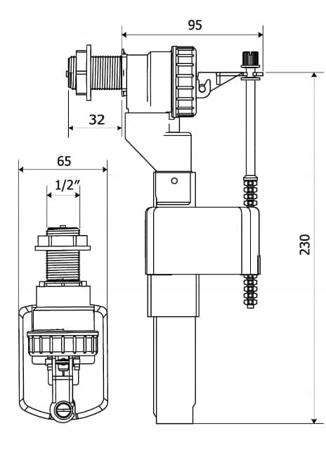 Påfyllningsventil 1/2” ZN2 Krom