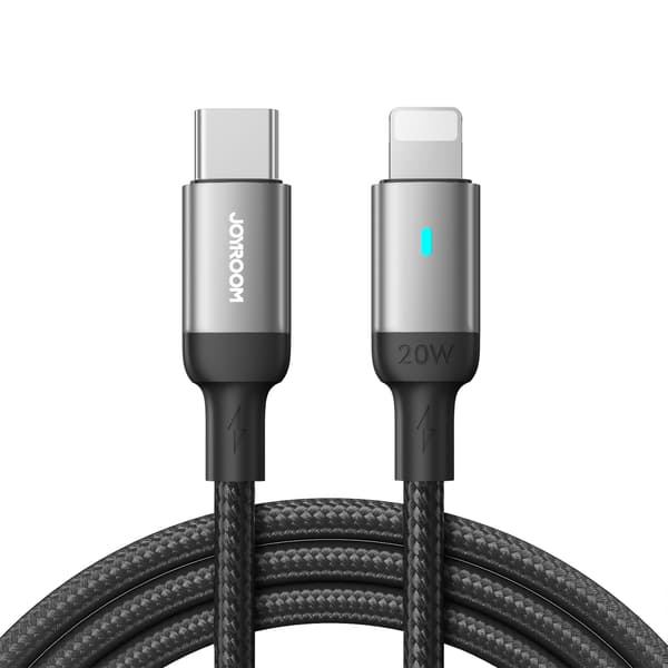 Kabel til iPhone USB-C - Lightning A10-serien 20W 1,2m sort
