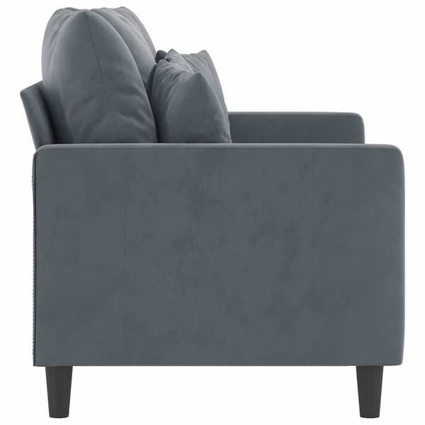 vidaXL 2-sitssoffa mörkgrå 120 cm klädd i sammet