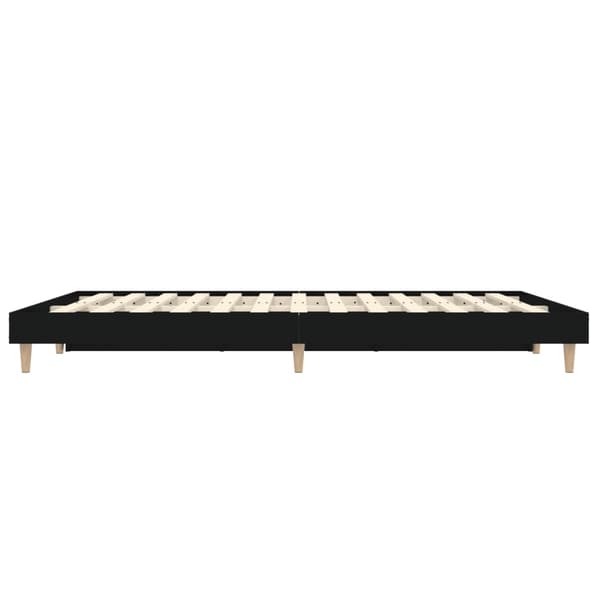 vidaXL sengestel, sort, 140x190 cm, træbaseret materiale