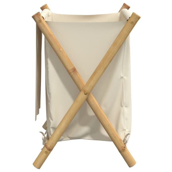 vidaXL Tvättkorg krämfärgad 45x55x63,5 cm bambu