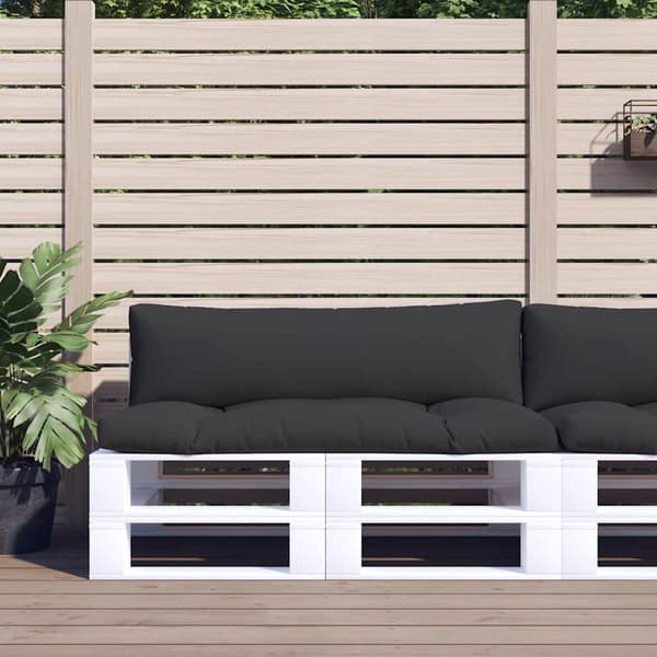 vidaXL pallehynder til sofa, 2 stk., sort, stof