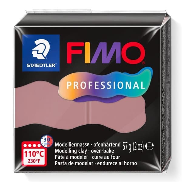 Fimo polymer ler 57g støvet pink