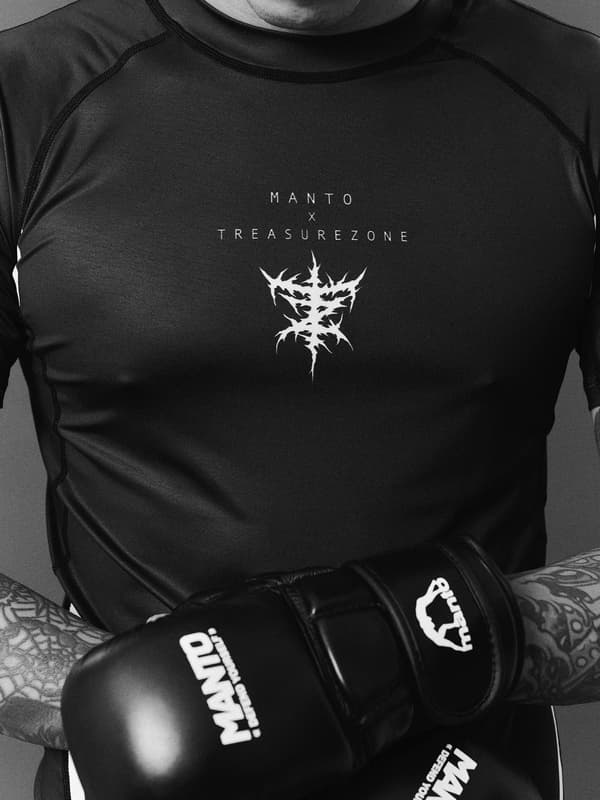 MANTO Rashguard Kortärmad TREASURE ZONE Svart L