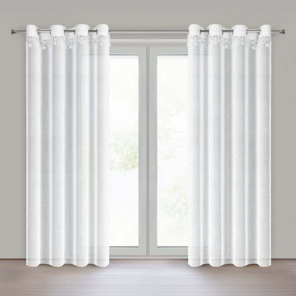 Julegardin 140x250 cm hvide stjerner