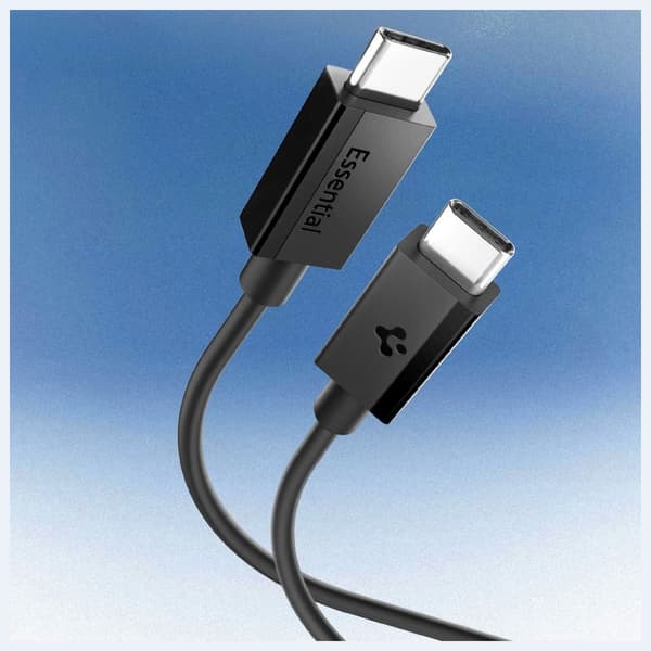 Spigen EB6020CC Essential USB-C till USB-C-kabel 60W 1m svart
