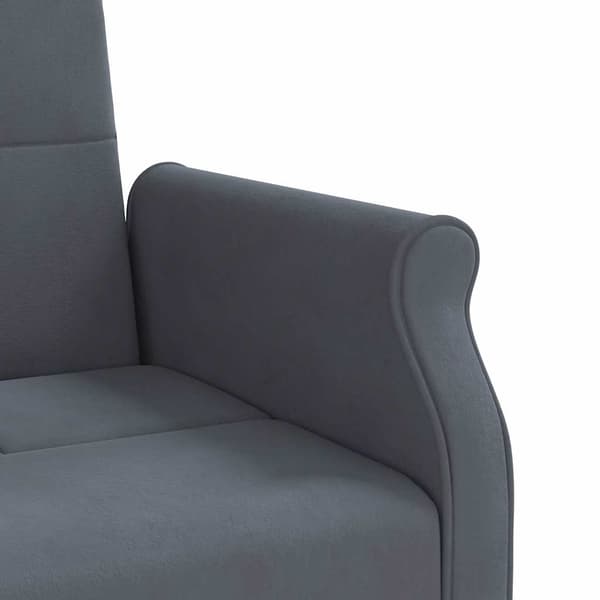 vidaXL Bäddsoffa med kuddar, mörkgrå, klädd i sammet