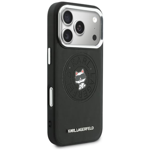 Karl Lagerfeld Point & Choupette Sketch MagSafe-etui til iPhone 17 Pro Max, sort