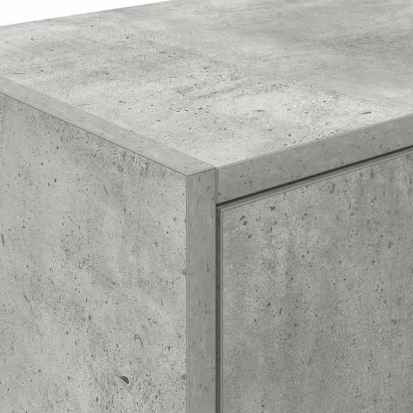 vidaXL garagevægskab beton grå limet træ