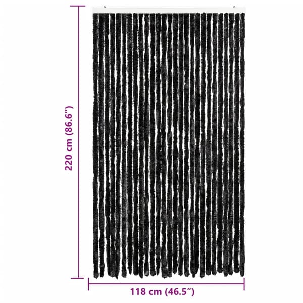 vidaXL Flugnät, Antracit, 120x220 cm, Chenille