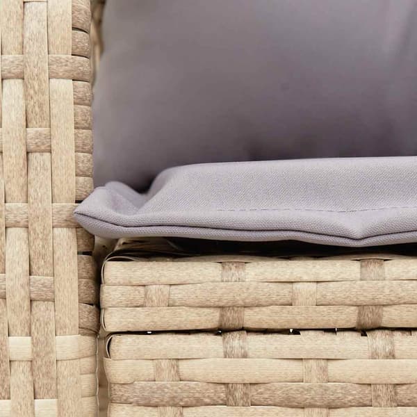 vidaXL Keinutuoli puutarhatyynyillä, beige, polyrottinki
