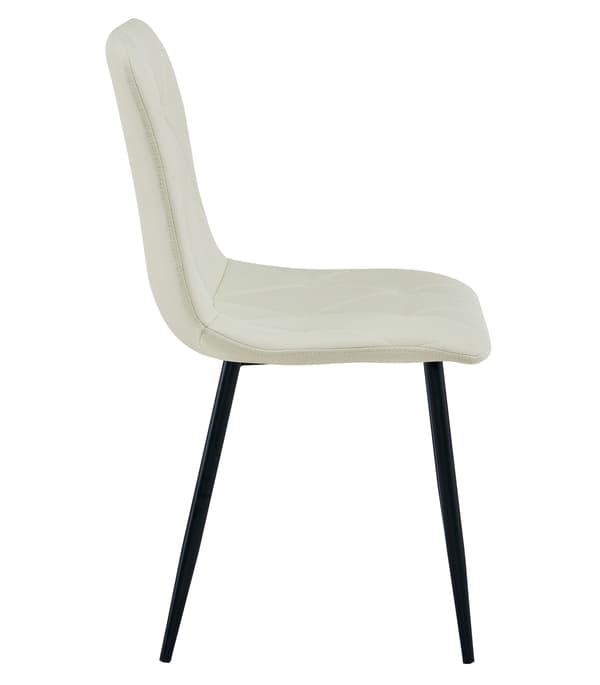 LIBRA stol - beige stof / sorte ben x 3