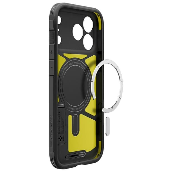 Spigen Tough Armor "T" MAG MagSafe -kotelo iPhone 17 Prolle, musta
