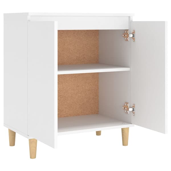vidaXL Skåp med träben vit 60x35x70 cm