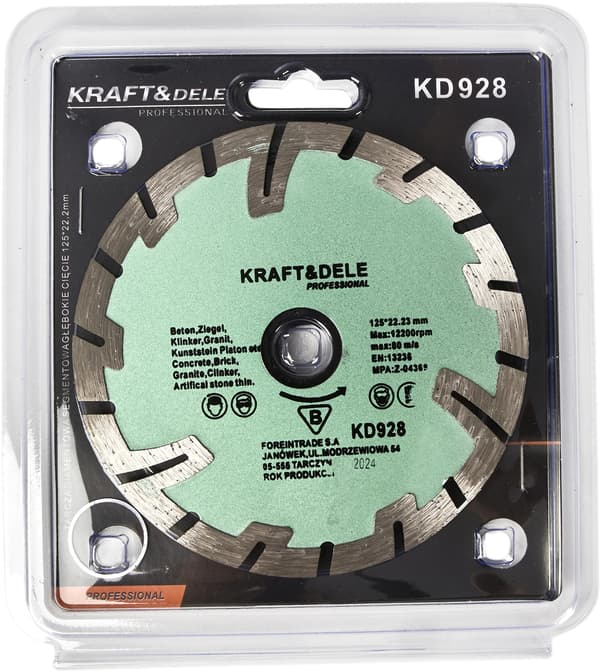 Segmenterad diamantskiva 125x22,23mm KD928