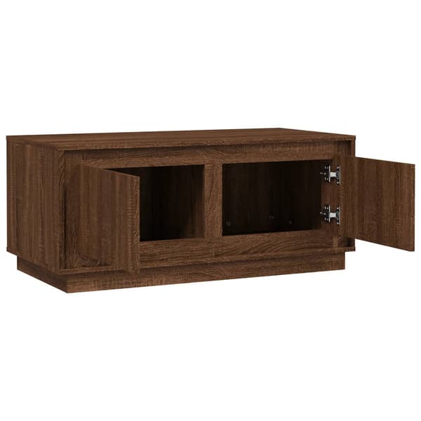 vidaXL sofabord brunt egetræ 102x50x44 cm