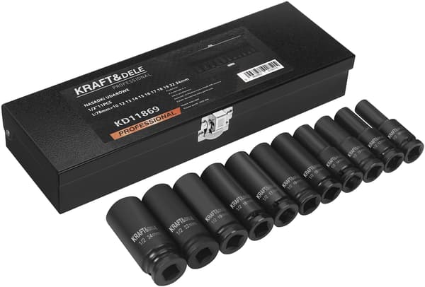 Krafthylsor 1/2" 11 st KD11869