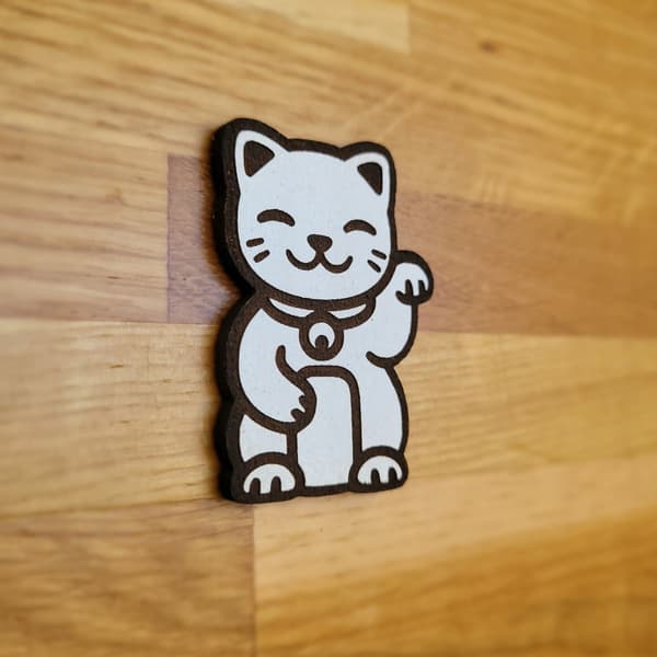 Maneki Neko Magnet Japansk Kinesisk Heldigkat