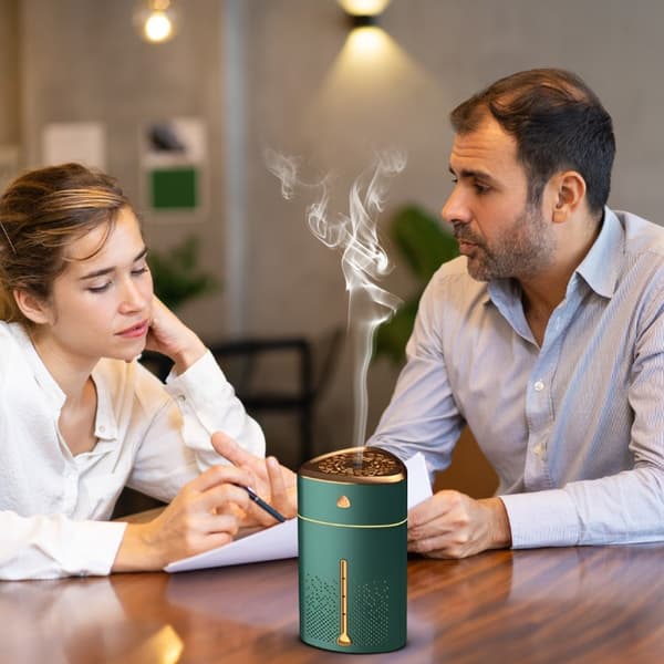 Luftfugter 1l Aromaterapi Duftdiffuser - Grøn, Hvid