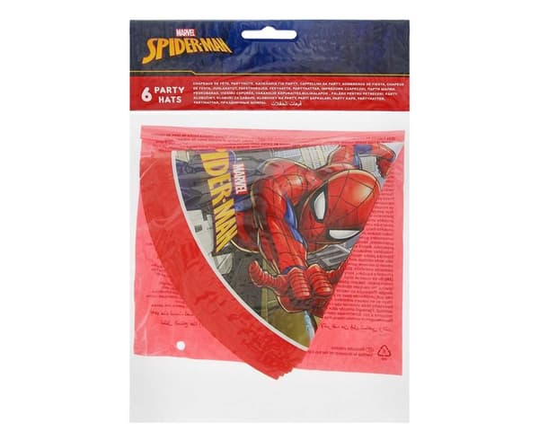 Spiderman Crime Fighter Papirhatte 6 stk.