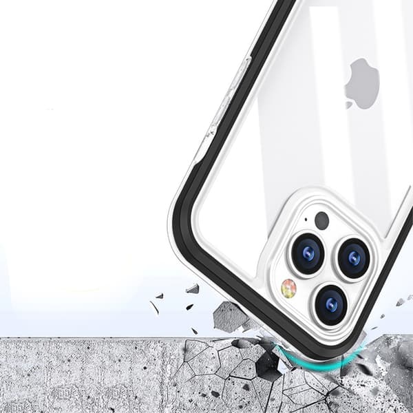 ERBORD-etui til iPhone 13 Pro, hybridramme, sort