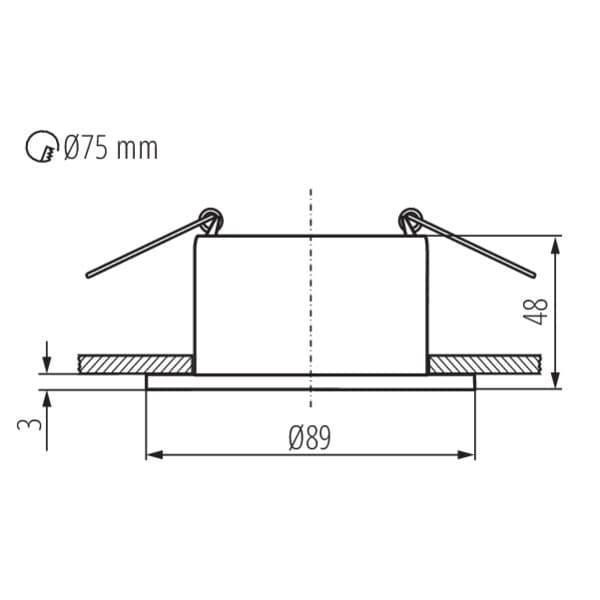 LED loftspotlight dekorativ ring GLOZO DSO 10W rund hvid sort