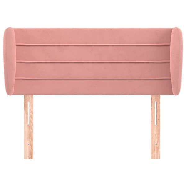 vidaXL Vingad nackstöd rosa 83x23x78/88 cm sammet