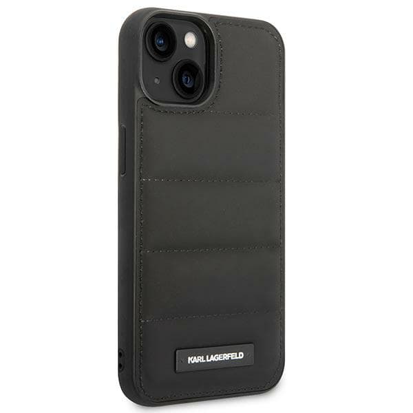 Karl Lagerfeld Puffy Elongated Logo-cover til iPhone 14, sort