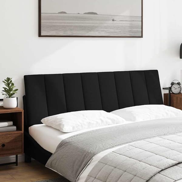 vidaXL hovedgærdehynde, sort, 160 cm, stof