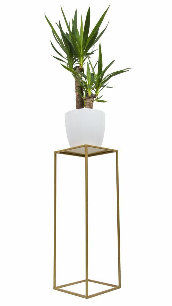 Gyllene modernt stående blomsterställ 70cm
