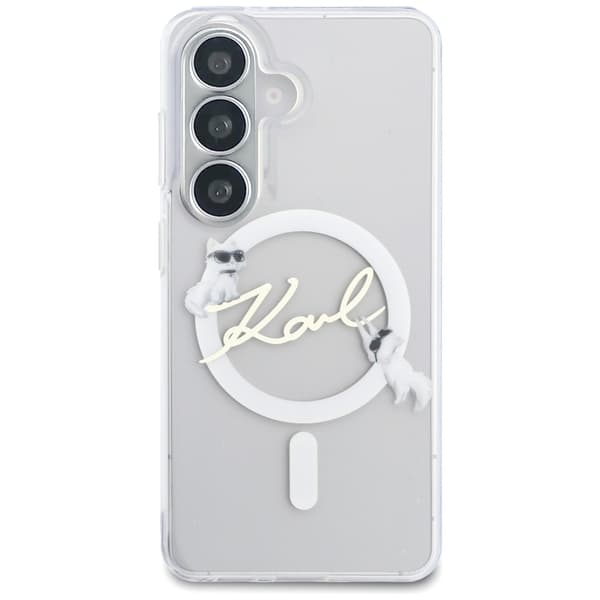 Karl Lagerfeld IML KC Script MagSafe-etui til Galaxy S26+ – klart