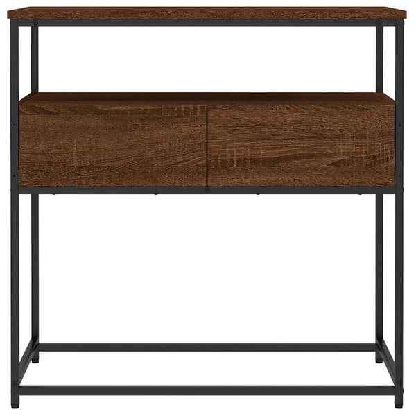 vidaXL konsolbord brunt egetræ 75x40x75 cm