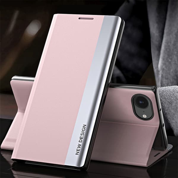 iPhone 16e Sleep Cover Pro med Flip Stand - Lyserød