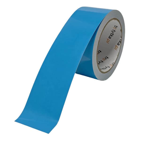 Fluorescerende tape 50 mm x 10 m blå