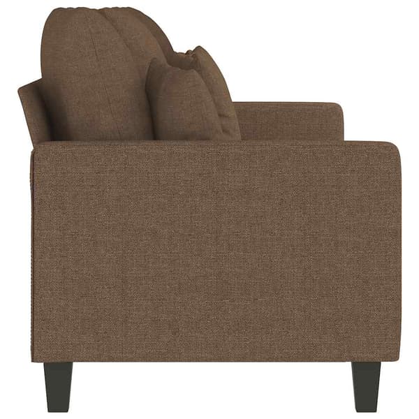 vidaXL 3-sitssoffa, brun, 180 cm, klädd i tyg