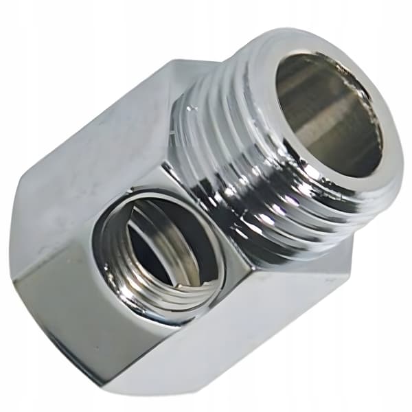 MyAqua forkromet messingforbindelse 1/2" M x 1/2" F med 1/4" RO-gevind