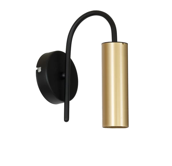Modern Loop vägglampa i svart och guld