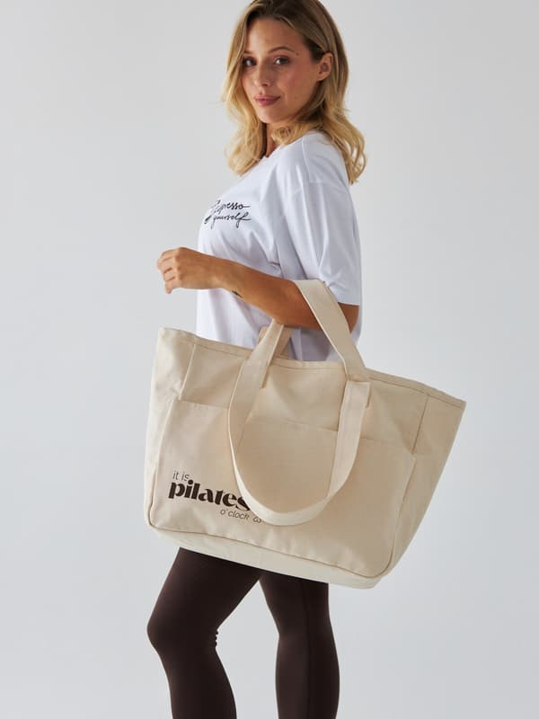 Puuvillakassi - on pilates-kello