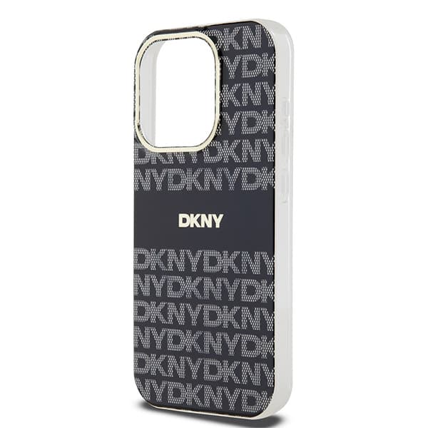 DKNY IML Mono & Stripe MagSafe-etui til iPhone 15 Pro, sort